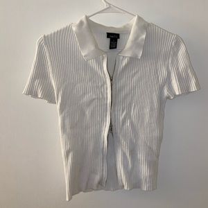 Rue21 white zip up top